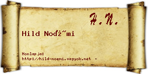 Hild Noémi névjegykártya